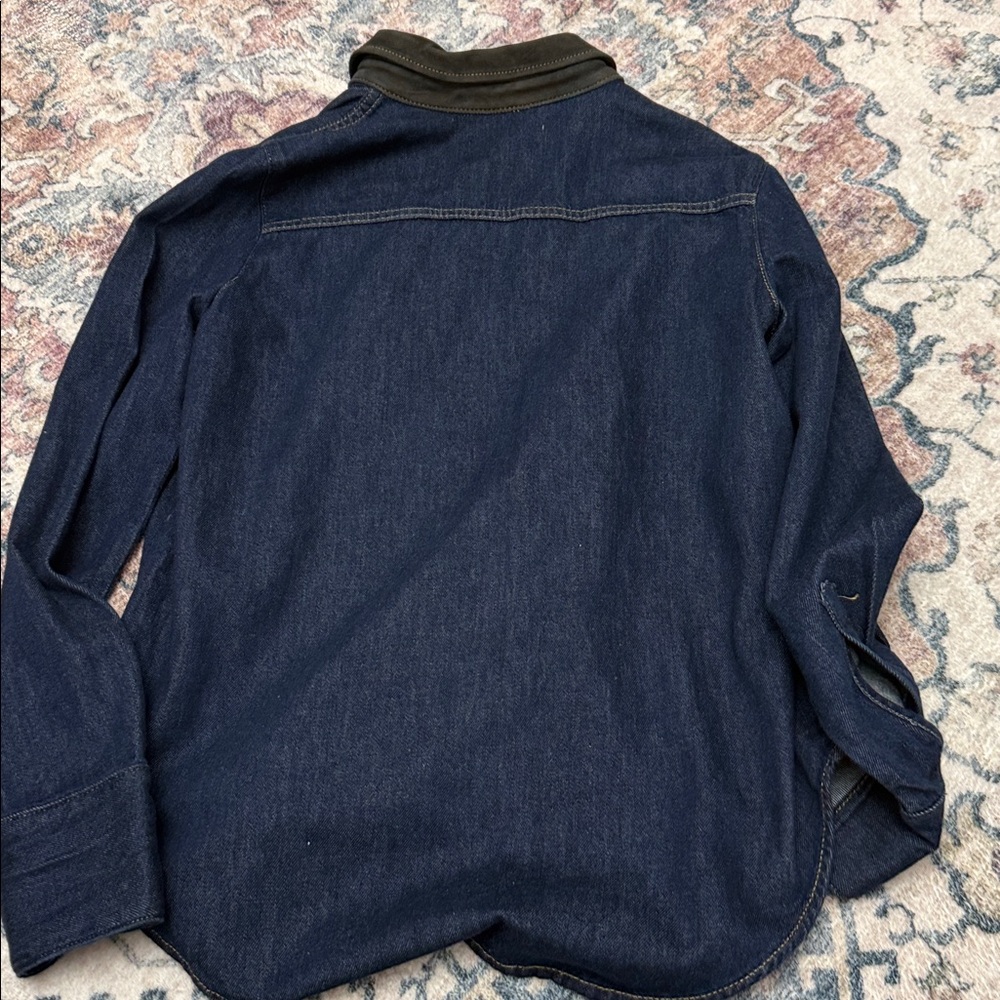 Zara Combined Denim Shirt. - Picture 6 of 8